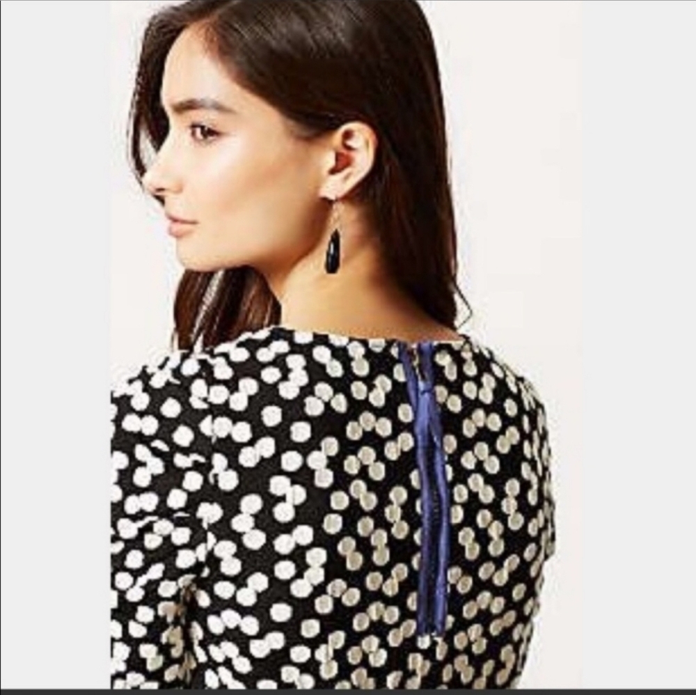 Deletta Black and White Polka Dot Women's Top Or Tunic